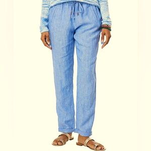 Lilly Pulitzer Taron Linen Pants Chambray S